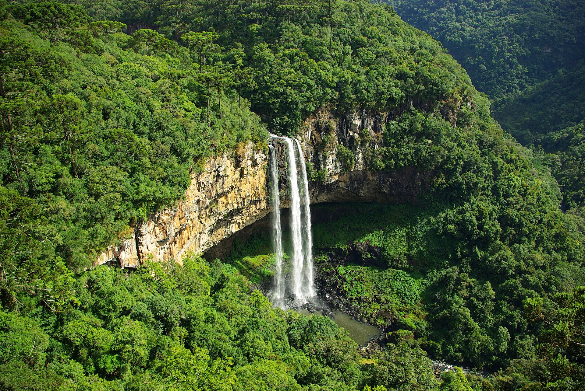 Cascata do Caracol, em Canela, na Serra Gaúcha